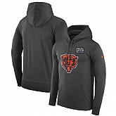 Men's Chicago Bears Anthracite Nike Crucial Catch Performance Hoodie,baseball caps,new era cap wholesale,wholesale hats